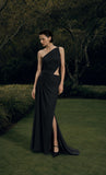 Load image into Gallery viewer, Black Floor Length Formal Gown, Elegant Long Evening Dress for Gala and Special Occasion