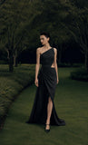 Load image into Gallery viewer, Black Floor Length Formal Gown, Elegant Long Evening Dress for Gala and Special Occasion