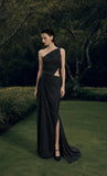 Load image into Gallery viewer, Black Floor Length Formal Gown, Elegant Long Evening Dress for Gala and Special Occasion