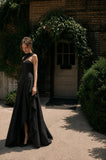 Load image into Gallery viewer, Black Long Formal Gown, Elegant Statement Evening Dress for Special Events