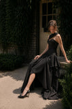 Load image into Gallery viewer, Black Long Formal Gown, Elegant Statement Evening Dress for Special Events