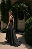Load image into Gallery viewer, Black Long Formal Gown, Elegant Statement Evening Dress for Special Events