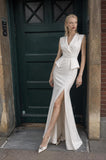 Load image into Gallery viewer, Ivory Tailored Pantsuit for Women, Elegant Formal Suit and Wedding Guest Outfit