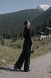 Load image into Gallery viewer, Black Elegant Floor Length Dress, Modern Formal Gown for Gala and Reception