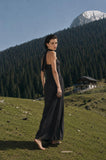 Load image into Gallery viewer, Black Elegant Floor Length Dress, Modern Formal Gown for Gala and Reception