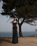 Load image into Gallery viewer, Black Formal Evening Dress with Refined Full Length Silhouette for Reception and Gala