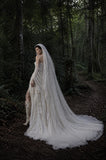 Load image into Gallery viewer, White Statement Wedding Dress with Flowing Skirt and Refined Bridal Silhouette