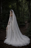 Load image into Gallery viewer, White Statement Wedding Dress with Flowing Skirt and Refined Bridal Silhouette