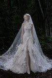 Load image into Gallery viewer, White Formal Bridal Dress with Elegant Train, Romantic Wedding Gown