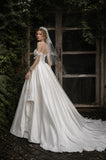 Load image into Gallery viewer, Ivory Formal Bridal Dress with Elegant Train, Romantic Wedding Gown