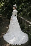 Load image into Gallery viewer, Ivory Romantic Bridal Gown with Full-Length Silhouette, Wedding Dress for Bridal Portraits