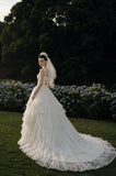 Load image into Gallery viewer, Ivory Elegant Bridal Gown with Full-Length Silhouette, Wedding Dress for Bridal Portraits