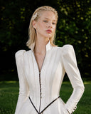 Load image into Gallery viewer, Ivory Refined Bridal Gown with Full-Length Silhouette, Wedding Dress for Bridal Portraits