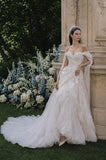 Load image into Gallery viewer, Ivory Graceful Bridal Gown with Formal Bridal Look, Wedding Dress for Bridal Portraits
