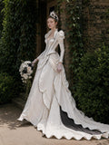 Load image into Gallery viewer, Ivory Statement Bridal Gown with Formal Bridal Look, Wedding Dress for Bridal Portraits