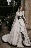 Load image into Gallery viewer, Ivory Romantic Bridal Gown with Statement Skirt, Wedding Dress for Bridal Portraits