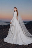 Load image into Gallery viewer, Ivory Elegant Bridal Gown with Statement Skirt, Wedding Dress for Bridal Portraits