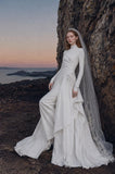 Load image into Gallery viewer, Ivory Elegant Bridal Gown with Statement Skirt, Wedding Dress for Bridal Portraits