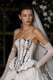 Load image into Gallery viewer, Ivory Refined Bridal Gown with Statement Skirt, Wedding Dress for Bridal Portraits