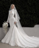 Load image into Gallery viewer, Ivory Graceful Bridal Gown with Statement Skirt, Wedding Dress for Bridal Portraits