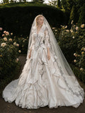 Load image into Gallery viewer, Ivory Graceful Bridal Gown with Graceful Draping, Wedding Dress for Bridal Portraits