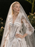 Load image into Gallery viewer, Ivory Graceful Bridal Gown with Graceful Draping, Wedding Dress for Bridal Portraits