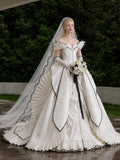 Load image into Gallery viewer, Ivory Elegant Bridal Gown with Ceremony Style, Wedding Dress for Bridal Portraits