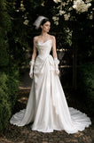 Load image into Gallery viewer, Ivory Elegant Bridal Gown with Full-Length Silhouette, Wedding Dress for Wedding Reception