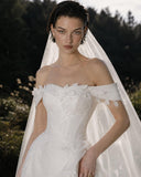Load image into Gallery viewer, Ivory Statement Bridal Gown with Full-Length Silhouette, Wedding Dress for Wedding Reception