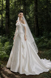 Load image into Gallery viewer, Ivory Romantic Bridal Gown with Statement Skirt, Wedding Dress for Wedding Reception