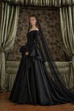 Load image into Gallery viewer, Black Statement Bridal Gown with Formal Bridal Look, Wedding Dress for Formal Ceremony