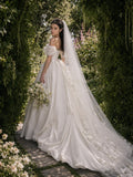 Load image into Gallery viewer, Ivory Classic Bridal Gown with Graceful Draping, Wedding Dress for Wedding Reception