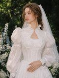 Load image into Gallery viewer, Ivory Statement Bridal Gown with Ceremony Style, Wedding Dress for Wedding Reception
