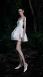 Load image into Gallery viewer, Ivory Romantic Short Bridal Dress, Modern Wedding Mini for Elegant Celebration