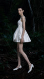 Load image into Gallery viewer, Ivory Romantic Short Bridal Dress, Modern Wedding Mini for Elegant Celebration