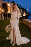Load image into Gallery viewer, Ivory Refined Bridal Gown with Full-Length Silhouette, Wedding Dress for Elegant Celebration