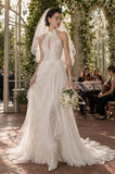Load image into Gallery viewer, Ivory Statement Bridal Gown with Full-Length Silhouette, Wedding Dress for Elegant Celebration