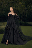 Load image into Gallery viewer, Black Statement Bridal Gown with Ceremony Style, Wedding Dress for Garden Wedding