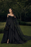 Load image into Gallery viewer, Black Statement Bridal Gown with Ceremony Style, Wedding Dress for Garden Wedding
