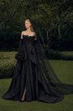 Load image into Gallery viewer, Black Statement Bridal Gown with Ceremony Style, Wedding Dress for Garden Wedding