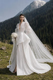 Load image into Gallery viewer, Ivory Elegant Bridal Gown with Ceremony Style, Wedding Dress for Elegant Celebration