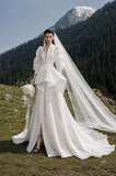 Load image into Gallery viewer, Ivory Elegant Bridal Gown with Ceremony Style, Wedding Dress for Elegant Celebration