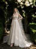 Load image into Gallery viewer, Ivory Graceful Bridal Gown with Full-Length Silhouette, Wedding Dress for Formal Ceremony