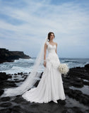 Load image into Gallery viewer, Ivory Statement Bridal Gown with Full-Length Silhouette, Wedding Dress for Formal Ceremony