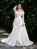 Load image into Gallery viewer, Ivory Refined Bridal Gown with Formal Bridal Look, Wedding Dress for Formal Ceremony