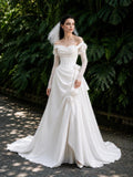 Load image into Gallery viewer, Ivory Refined Bridal Gown with Formal Bridal Look, Wedding Dress for Formal Ceremony