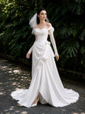 Load image into Gallery viewer, Ivory Refined Bridal Gown with Formal Bridal Look, Wedding Dress for Formal Ceremony