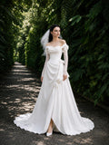 Load image into Gallery viewer, Ivory Refined Bridal Gown with Formal Bridal Look, Wedding Dress for Formal Ceremony