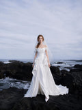 Load image into Gallery viewer, Ivory Graceful Bridal Gown with Formal Bridal Look, Wedding Dress for Formal Ceremony