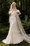 Load image into Gallery viewer, Ivory Refined Bridal Gown with Statement Skirt, Wedding Dress for Formal Ceremony